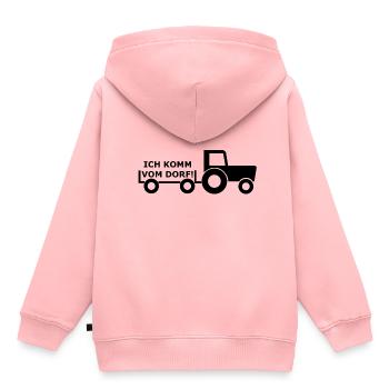 Ich komm vom Dorf - Kinder Premium Organic Hoodie - Rosa - Hinten - AI Model Kid Female (0cm)
