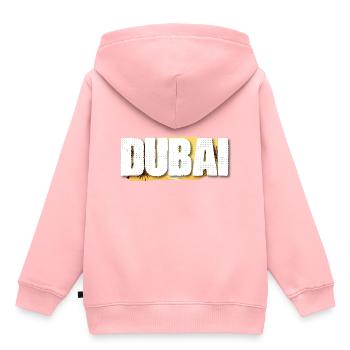 Dubaï - Sweat Premium à capuche enfant bio - rose - Dos - AI Model Kid Female (0cm)