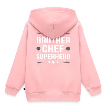 Brother Superhero - Kids Premium Organic Hoodie - rose - Back - AI Model Kid Female (0cm)