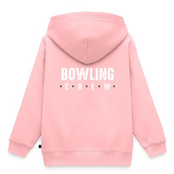 Équipe de bowling - Sweat Premium à capuche enfant bio - rose - Dos - AI Model Kid Female (0cm)
