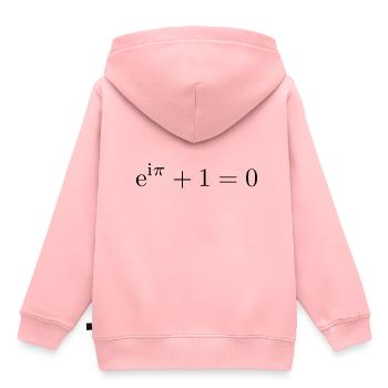 Identité d'Euler (lettres romaines) - Sweat Premium à capuche enfant bio - rose - Dos - AI Model Kid Female (0cm)