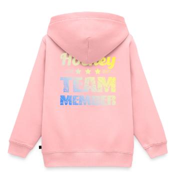 Hockey Team - Kids Premium Organic Hoodie - rose - Back - AI Model Kid Female (0cm)