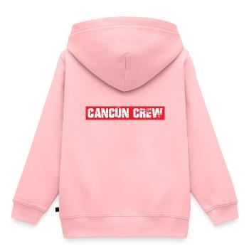 Cancun Crew - Kinder Premium Organic Hoodie - Rosa - Hinten - AI Model Kid Female (0cm)