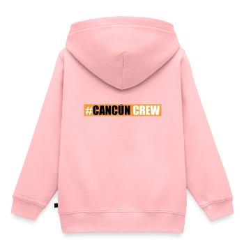 Cancun Crew - Kinder Premium Organic Hoodie - Rosa - Hinten - AI Model Kid Female (0cm)
