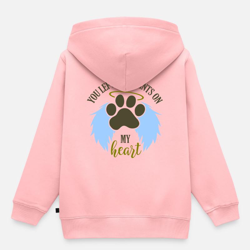 chien - Sweat Premium à capuche enfant bio - rose