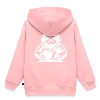 Sloth Quarterback American Football - Kids Premium Organic Hoodie - rose - Back - AI Model Kid Female (0cm)