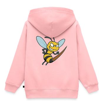 Guêpe le vieux porc-épic - Sweat Premium à capuche enfant bio - rose - Dos - AI Model Kid Female (0cm)