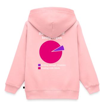Hardest part of being vegan - Kinder Premium Organic Hoodie - Rosa - Hinten - AI Model Kid Female (0cm)