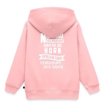 Blasmusik | Musikverein | Geschenk Musiker - Kinder Premium Organic Hoodie - Rosa - Hinten - AI Model Kid Female (0cm)