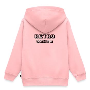 Arcade Retrogamer schwarz - Kinder Premium Organic Hoodie - Rosa - Hinten - AI Model Kid Female (0cm)