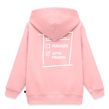 Jutta Fragen - Kinder Premium Organic Hoodie - Rosa - Hinten - AI Model Kid Female (0cm)
