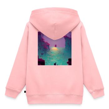 Love story - Kids Premium Organic Hoodie - rose - Back - AI Model Kid Female (0cm)