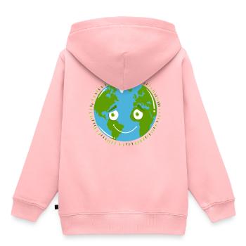 Shy planet EARTH - Kids Premium Organic Hoodie - rose - Back - AI Model Kid Female (0cm)
