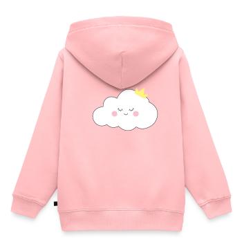 cloud - Kids Premium Organic Hoodie - rose - Back - AI Model Kid Female (0cm)