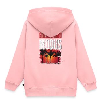 Mode Sables dorés - Sweat Premium à capuche enfant bio - rose - Dos - AI Model Kid Female (0cm)