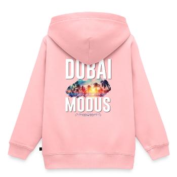 Mode Dubaï - Sweat Premium à capuche enfant bio - rose - Dos - AI Model Kid Female (0cm)