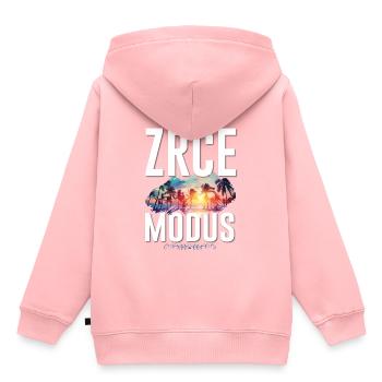 Zrce Modus - Kinder Premium Organic Hoodie - Rosa - Hinten - AI Model Kid Female (0cm)