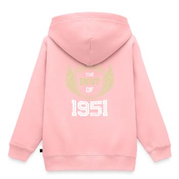 1951 best of - Sweat Premium à capuche enfant bio - rose - Dos - AI Model Kid Female (0cm)