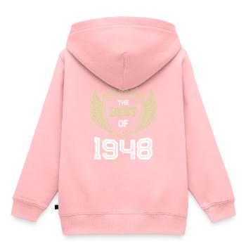 1948 best of - Sweat Premium à capuche enfant bio - rose - Dos - AI Model Kid Female (0cm)