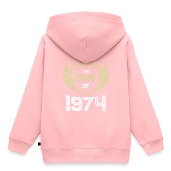 1974 best of - Sweat Premium à capuche enfant bio - rose - Dos - AI Model Kid Female (0cm)