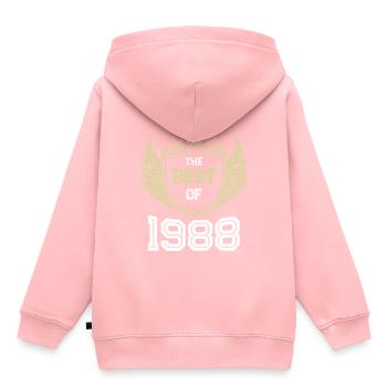 1988 best of - Sweat Premium à capuche enfant bio - rose - Dos - AI Model Kid Female (0cm)