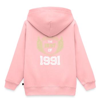 1991 best of - Sweat Premium à capuche enfant bio - rose - Dos - AI Model Kid Female (0cm)