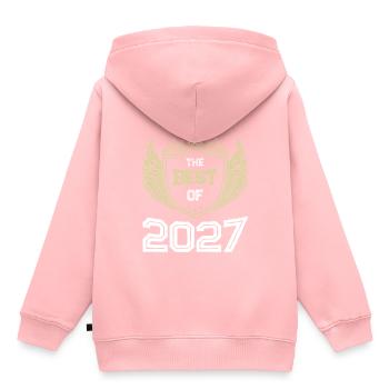 2027 best of - Sweat Premium à capuche enfant bio - rose - Dos - AI Model Kid Female (0cm)