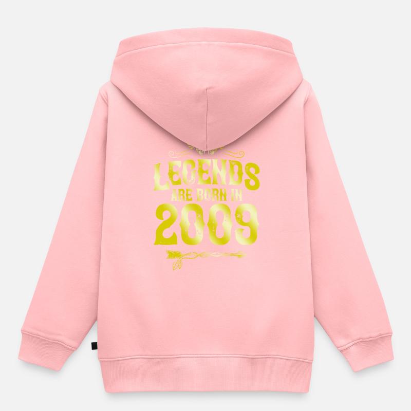 Légendes de 2009 nées en - Sweat Premium à capuche enfant bio - rose