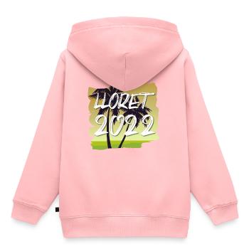 Lloret De mars 2022 - Sweat Premium à capuche enfant bio - rose - Dos - AI Model Kid Female (0cm)