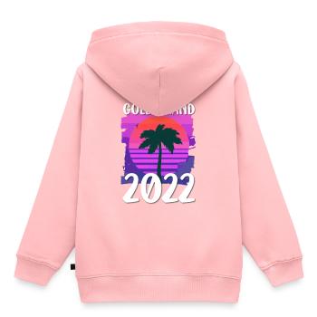 Sables d’Or 2022 - Sweat Premium à capuche enfant bio - rose - Dos - AI Model Kid Female (0cm)
