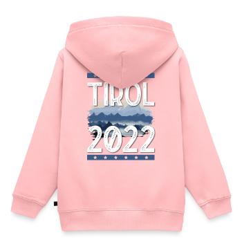 Tyrol 2022 - Sweat Premium à capuche enfant bio - rose - Dos - AI Model Kid Female (0cm)