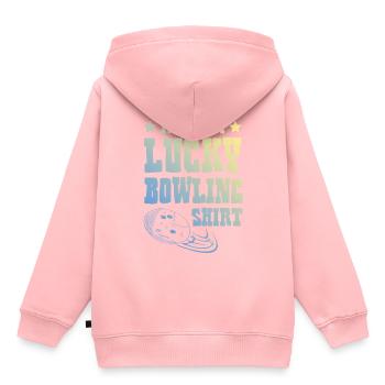 Chemise de bowling - Sweat Premium à capuche enfant bio - rose - Dos - AI Model Kid Female (0cm)