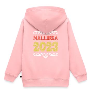 Mallorca 2023 - Kids Premium Organic Hoodie - rose - Back - AI Model Kid Female (0cm)