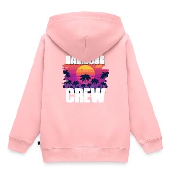Hambourg Tourisme - Sweat Premium à capuche enfant bio - rose - Dos - AI Model Kid Female (0cm)