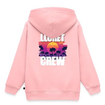 Tourisme Lloret De Mar - Sweat Premium à capuche enfant bio - rose - Dos - AI Model Kid Female (0cm)