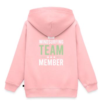 Windsurfing Team - Kinder Premium Organic Hoodie - Rosa - Hinten - AI Model Kid Female (0cm)