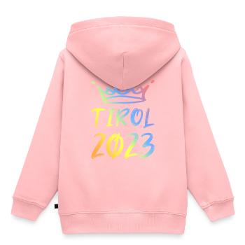 Tyrol 2023 - Sweat Premium à capuche enfant bio - rose - Dos - AI Model Kid Female (0cm)