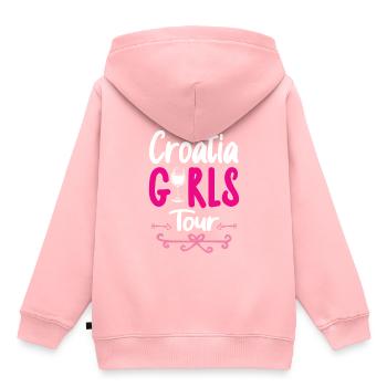 Kroatien Girls Tour - Kinder Premium Organic Hoodie - Rosa - Hinten - AI Model Kid Female (0cm)