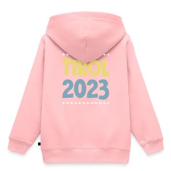 Tyrol 2023 - Sweat Premium à capuche enfant bio - rose - Dos - AI Model Kid Female (0cm)