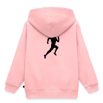 Sportler Läufer - Kinder Premium Organic Hoodie - Rosa - Hinten - AI Model Kid Female (0cm)