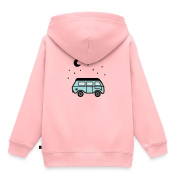 Van at night - Kids Premium Organic Hoodie - rose - Back - AI Model Kid Female (0cm)