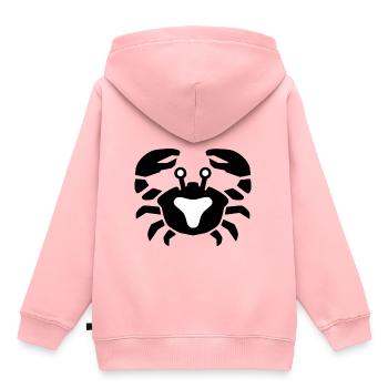 Sternzeichen Krebs - Kinder Premium Organic Hoodie - Rosa - Hinten - AI Model Kid Female (0cm)