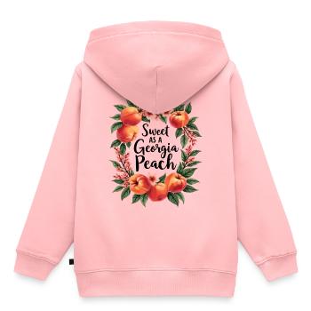 Douce comme une fille de Georgia Peach Southern Georgia - Sweat Premium à capuche enfant bio - rose - Dos - AI Model Kid Female (0cm)