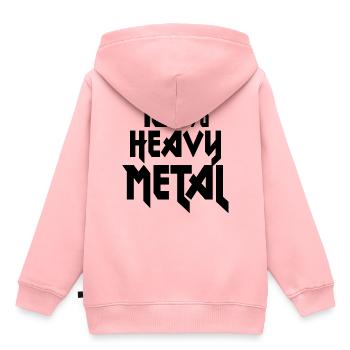 100 Heavy Metal Hard Rock - Kinder Premium Organic Hoodie - Rosa - Hinten - AI Model Kid Female (0cm)
