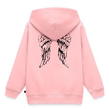 Engel, Wings, Flügel, Flügel - Kinder Premium Organic Hoodie - Rosa - Hinten - AI Model Kid Female (0cm)