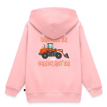 Bagger Bauarbeiter Fahrzeug Kindergarten Bauleiter - Kinder Premium Organic Hoodie - Rosa - Hinten - AI Model Kid Female (0cm)