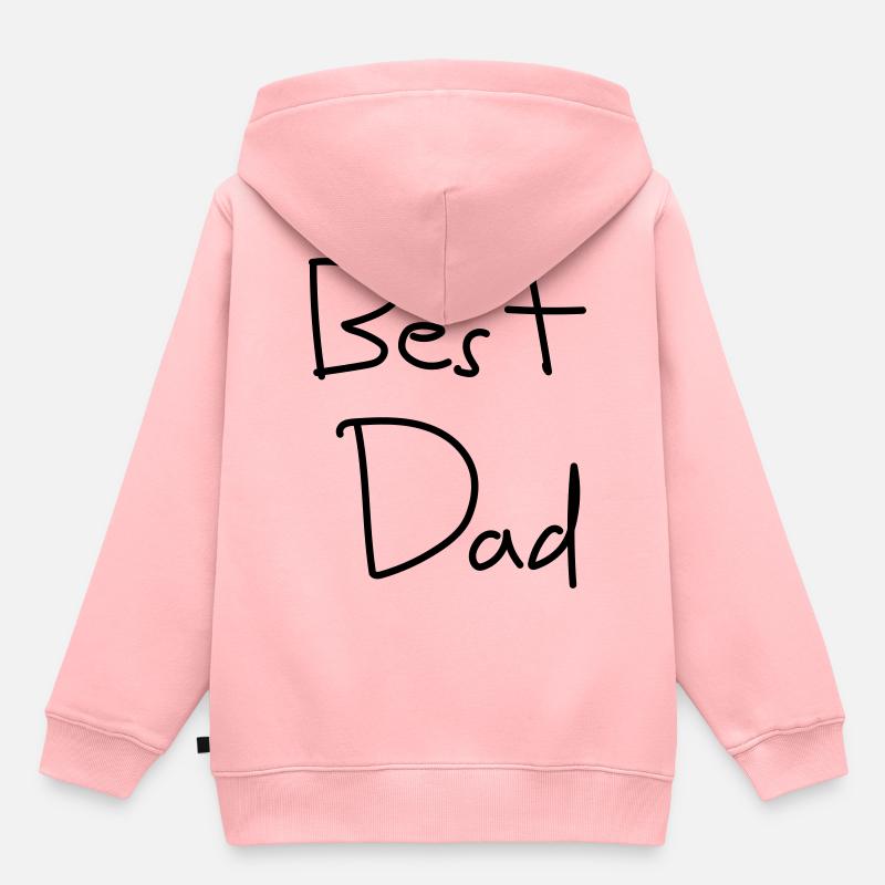 Meilleur papa - Sweat Premium à capuche enfant bio - rose