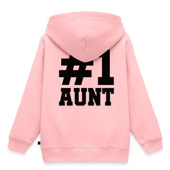 La meilleure tante du monde - Tante - Tantes - Cool - Sweat Premium à capuche enfant bio - rose - Dos - AI Model Kid Female (0cm)