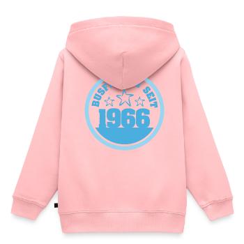 Bus 1966 - Kinder Premium Organic Hoodie - Rosa - Hinten - AI Model Kid Female (0cm)