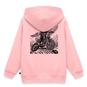Motorcycle, Motorsport, Retro, Vintage, Motorcross - Kids Premium Organic Hoodie - rose - Back - AI Model Kid Female (0cm)